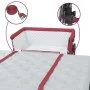 Cuna con colchón tela de lino rojo by vidaXL, Cribs and beds for children - Ref: Foro24-10293, Price: 116,64 €, Discount: %