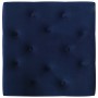 Taburete de terciopelo azul marino 60x60x36 cm