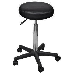 Black office stool by vidaXL, Office chairs - Ref: Foro24-240471, Price: 58,13 €, Discount: %