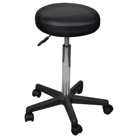 Taburete de oficina negro de vidaXL, Sillas de oficina - Ref: Foro24-240471, Precio: 59,34 €, Descuento: %