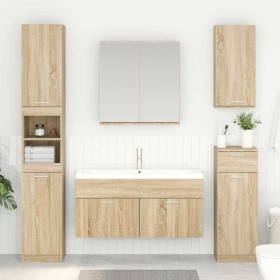Mueble de lavabo con puerta Roble Sonoma 38,5 x 100 x 46 cm
