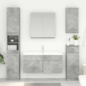 Mueble de lavabo con puerta Gris Concreto 38,5 x 100 x 46 cm