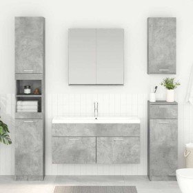 Mueble de lavabo con puerta Gris Concreto 38,5 x 100 x 46 cm en Tocadores de baño | Comprar online en Foro24