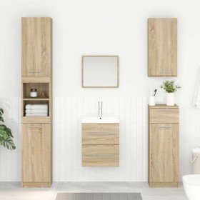Mueble de lavabo con cajón Roble Sonoma 38,5 x 41 x 48 cm en Tocadores de baño | Comprar online en Foro24