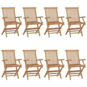 Garden chairs 8 units solid teak wood by vidaXL, Garden chairs - Ref: Foro24-3072888, Price: 579,00 €, Discount: %