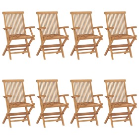 Gartenstühle 8 Stk. massives Teakholz von vidaXL, Gartenstühle - Ref: Foro24-3072888, Preis: 606,38 €, Rabatt: %