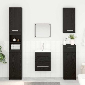 Mueble de lavabo con cajón Roble Negro 38,5 x 41 x 48 cm en Tocadores de baño | Comprar online en Foro24