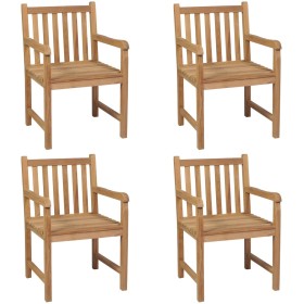 Gartenstühle, 4 Stück Massivholz aus Teakholz von vidaXL, Gartenstühle - Ref: Foro24-3073001, Preis: 581,74 €, Rabatt: %