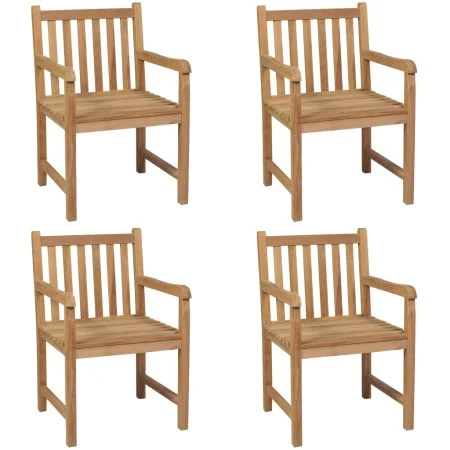 Sillas de jardín 4 unidades madera maciza de teca by vidaXL, Garden chairs - Ref: Foro24-3073001, Price: 556,64 €, Discount: %