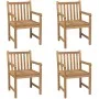 Sillas de jardín 4 unidades madera maciza de teca by vidaXL, Garden chairs - Ref: Foro24-3073001, Price: 556,64 €, Discount: %