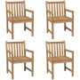 Sillas de jardín 4 unidades madera maciza de teca by vidaXL, Garden chairs - Ref: Foro24-3073001, Price: 581,74 €, Discount: %