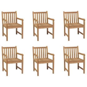 Garden chairs 6 units solid teak wood by vidaXL, Garden chairs - Ref: Foro24-3073002, Price: 870,52 €, Discount: %