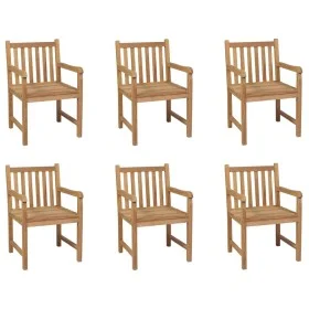 Gartenstühle 6 Einheiten aus massivem Teakholz von vidaXL, Gartenstühle - Ref: Foro24-3073002, Preis: 877,55 €, Rabatt: %