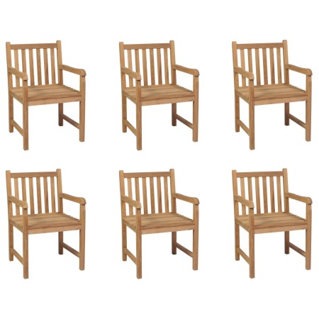 Garden chairs 6 units solid teak wood by vidaXL, Garden chairs - Ref: Foro24-3073002, Price: 870,52 €, Discount: %