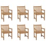 Garden chairs 6 units solid teak wood by vidaXL, Garden chairs - Ref: Foro24-3073002, Price: 870,52 €, Discount: %