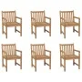 Garden chairs 6 units solid teak wood by vidaXL, Garden chairs - Ref: Foro24-3073002, Price: 832,23 €, Discount: %
