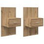Mueble de cama 2 pcs Roble artisan 48.5 x 32.5 x 80 cm