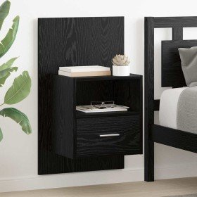 Mueble de cama con cajón 2 pcs Roble negro 48.5 x 32.5 x 80 cm