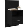 Mueble de cama con cajón 2 pcs Roble negro 48.5 x 32.5 x 80 cm