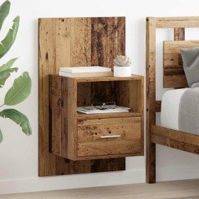 Mueble de cama con cajón 2 pcs Madera vieja 48.5 x 32.5 x 80 cm en Mesitas de noche | Comprar online en Foro24