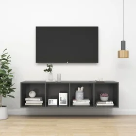 TV-Wandschrank aus grauem Sperrholz, 37 x 37 x 142,5 cm von vidaXL, TV-Möbel - Ref: Foro24-805491, Preis: 54,21 €, Rabatt: %