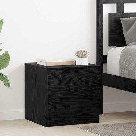 Mueble de cama 2 pcs Roble negro 40 x 39 x 40 cm