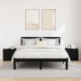 Mueble de cama 2 pcs Roble negro 40 x 39 x 40 cm