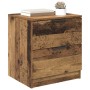 Armario de Noche con cajón 2 pcs Madera vieja 45 x 39 x 50 cm