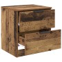 Armario de Noche con cajón 2 pcs Madera vieja 45 x 39 x 50 cm
