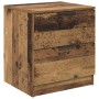 Armario de Noche con cajón 2 pcs Madera vieja 45 x 39 x 50 cm