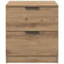Armario de Noche con cajón 2 pcs Roble artisan 45 x 39 x 50 cm