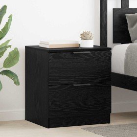 Armario de Noche con cajón 2 pcs Roble negro 45 x 39 x 50 cm en Mesitas de noche | Comprar online en Foro24