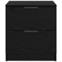 Armario de Noche con cajón 2 pcs Roble negro 45 x 39 x 50 cm