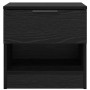 Mueble de cama con cajón 2 pcs Roble negro 40 x 39 x 40 cm