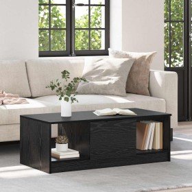 Mesa de Café Roble negro 100 x 50 x 36 cm Madera contrachapada