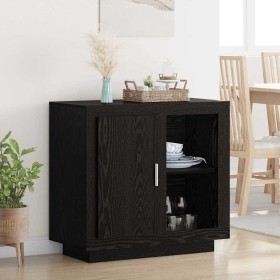 Vitrina Roble negro 40 x 80 x 75 cm Madera contrachapada