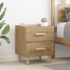 Mueble de cama con cajón 2 pcs Roble artisan 40 x 35 x 47.5 cm en Mesitas de noche | Comprar online en Foro24