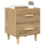 Mueble de cama con cajón 2 pcs Roble artisan 40 x 35 x 47.5 cm