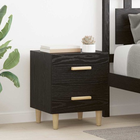 Mueble de cama con cajón Roble negro 40 x 35 x 47.5 cm