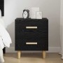 Mueble de cama con cajón Roble negro 40 x 35 x 47.5 cm