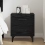 Mueble de cama con cajón Roble negro 40 x 35 x 47.5 cm