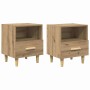 Armario de Noche 2 pcs Roble artisan 40 x 35 x 47.5 cm