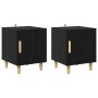 Armario de Noche 2 pcs Roble Negro 40 x 40 x 50 cm