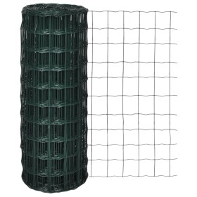 Green steel euro fence set 25x1 m by vidaXL, fence panels - Ref: Foro24-140579, Price: 67,18 €, Discount: %