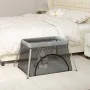 Parque infantil para bebés con colchón tela lino gris claro von vidaXL, Baby-Laufgitter - Ref: Foro24-10301, Preis: 60,12 €, ...