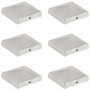 Tapas para postes de valla 6 uds metal galvanizado 101x101mm