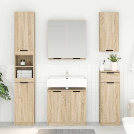 Gabinete de Baño con puerta Roble Sonoma 64,5 x 33,5 x 59 cm