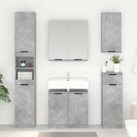 Gabinete de Baño con puerta Gris Concreto 64,5 x 33,5 x 59 cm en Tocadores de baño | Comprar online en Foro24