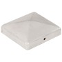 Tapas para postes de valla 6 uds metal galvanizado 101x101mm