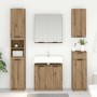 Gabinete de Baño con puerta Roble artesanal 64,5 x 33,5 x 59 cm